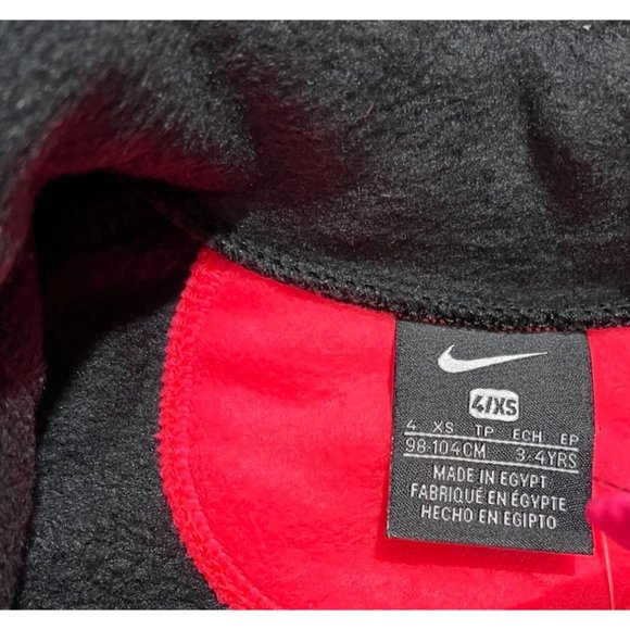 Nike 4 XS NWT black pink fleece zip up jacket coat - Picture 3 of 4